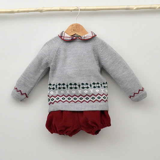 Conjunto bebé Candela con pololo y sueter