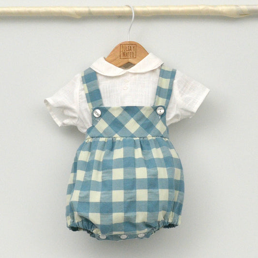 Conjunto bebé Niza con ranita y camisa cuello bebé