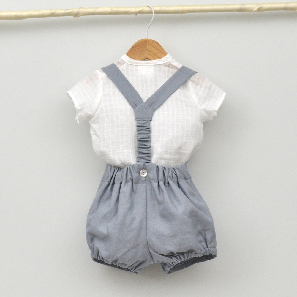 Conjunto bebé Milos con peto y camisa Mao