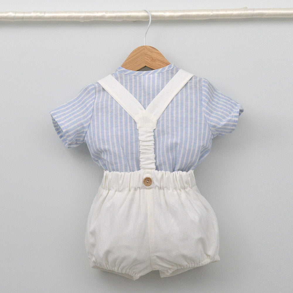 Conjunto bebé Lisboa con peto y camisa Mao
