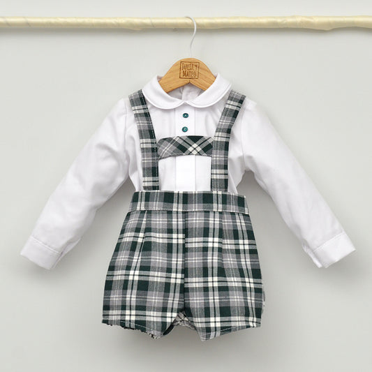 Conjunto bebé Hugo con peto y camisa cuello bebé