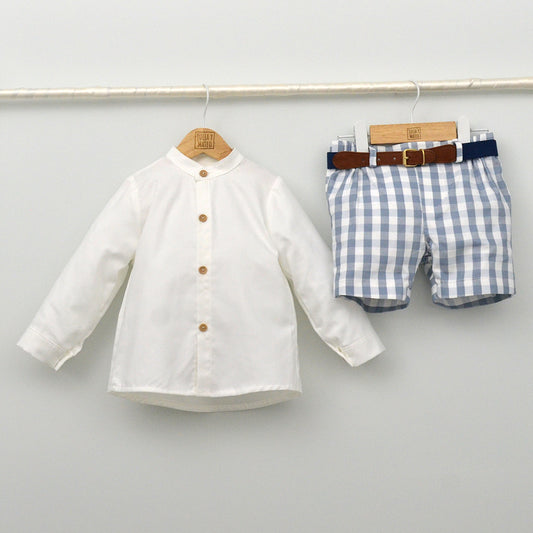 Conjunto Niño vestir con camisa y pantalón con cinturón "Sofía"