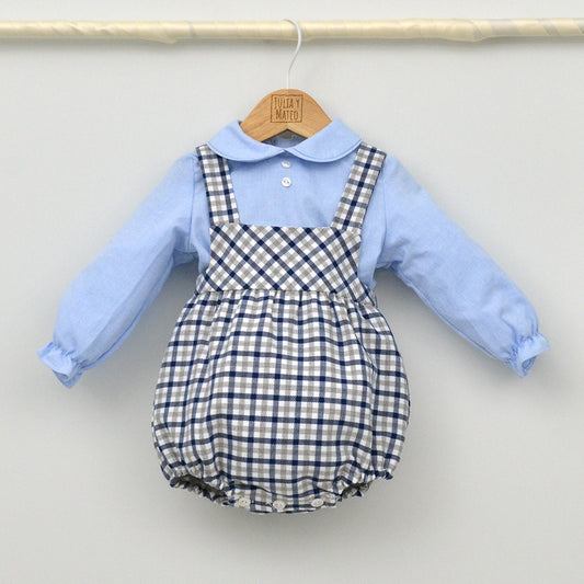 Conjunto bebé Thiago con ranita y camisa cuello bebé