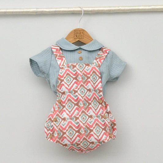 Conjunto bebé Menorca con ranita y camisa cuello bebé