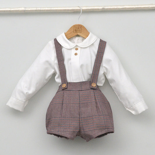 Conjunto vestir bebé con peto y camisa "Melchor"