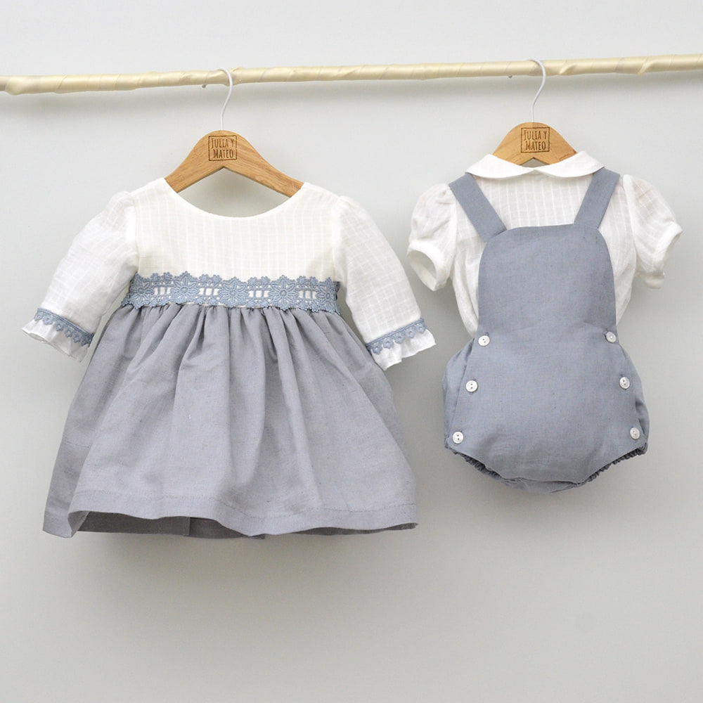 Conjunto bebé Milos con peto y camisa Mao