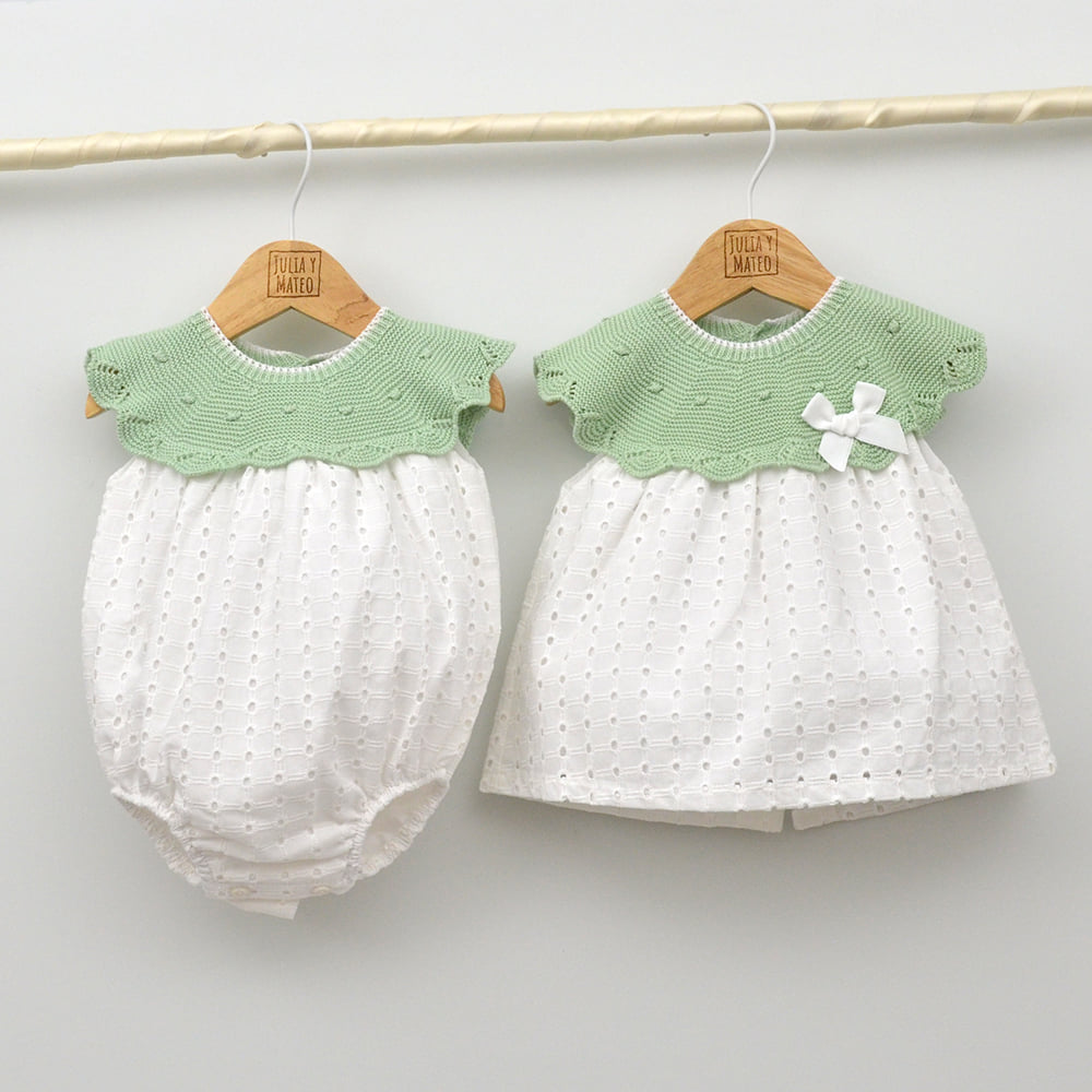 vestido vestir niñas 1,3,6,9,12,18 meses primavera verano, hecho en españa, eventos hermanos conjuntados