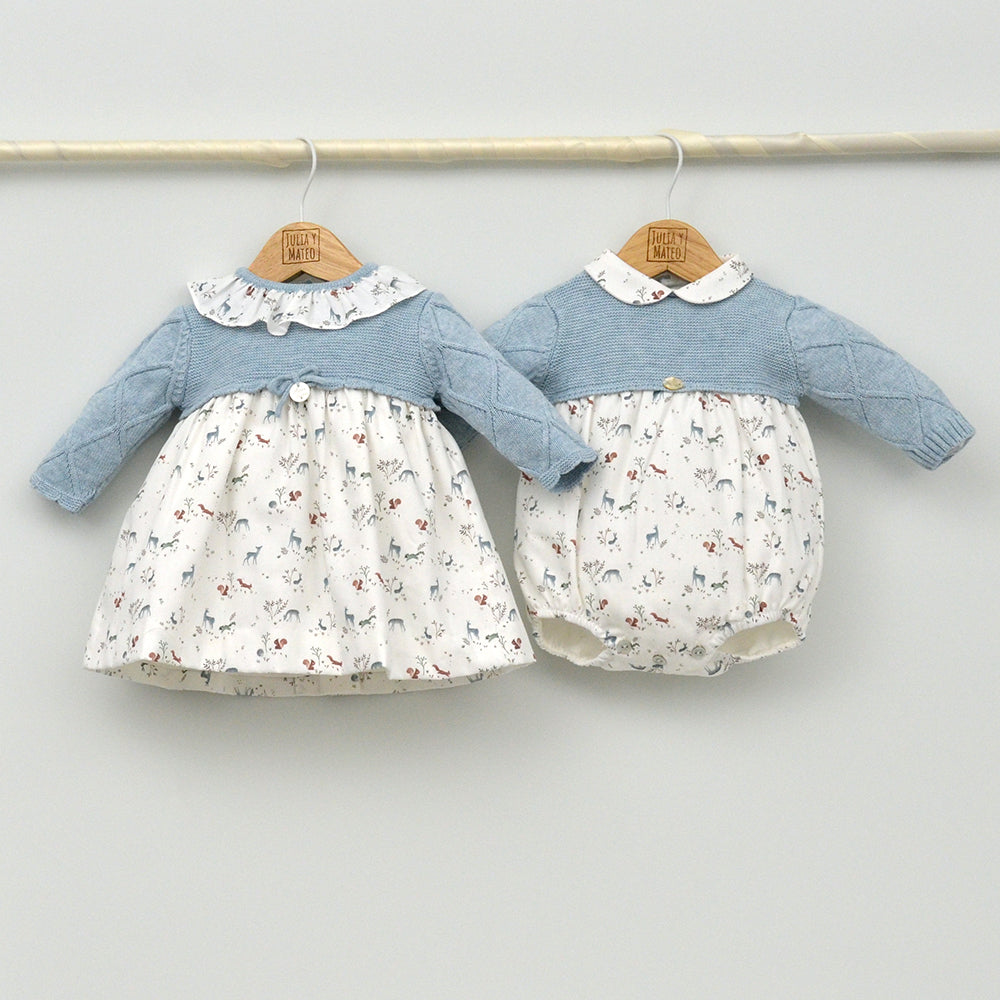 Vestido bebé Oxford de punto