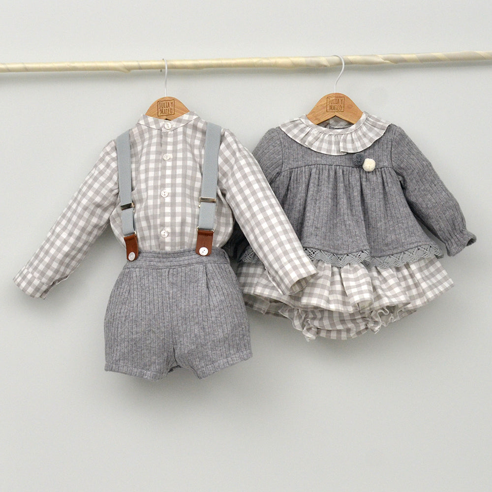 Conjunto bebé Enzo con ranita y camisa cuello bebé