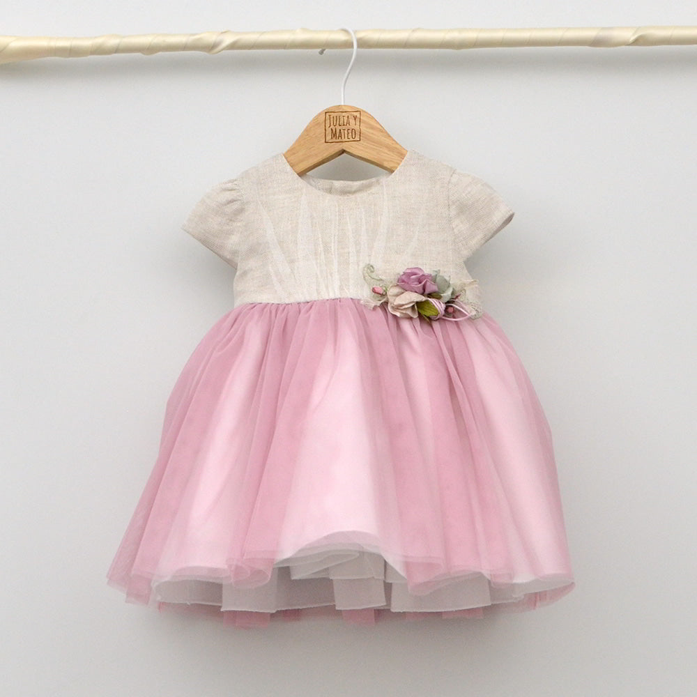 vestido Bautizo Ceremonia niña arras bebes tul amaya tienda online ropa pajes hermanas a juego