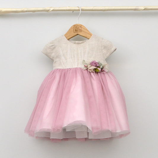 vestido Bautizo Ceremonia niña arras bebes tul amaya tienda online ropa pajes hermanas a juego
