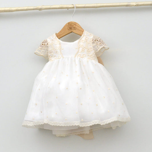 Vestido bebé tul bordado Amaya