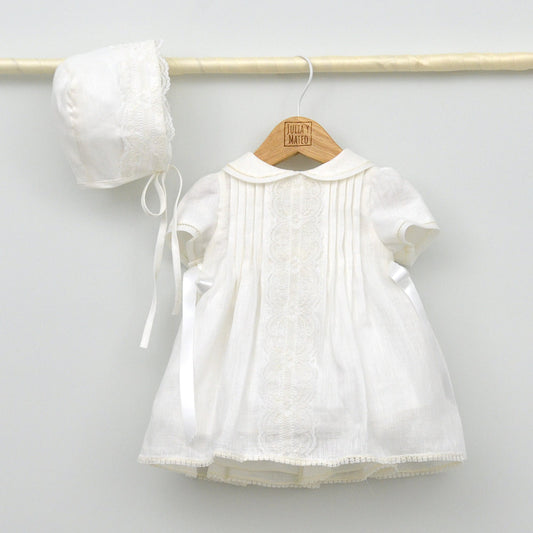 tienda online trajes bautizo niñas vestidos bebes ceremonia bautismo estilo clasico lino organza hecho en españa