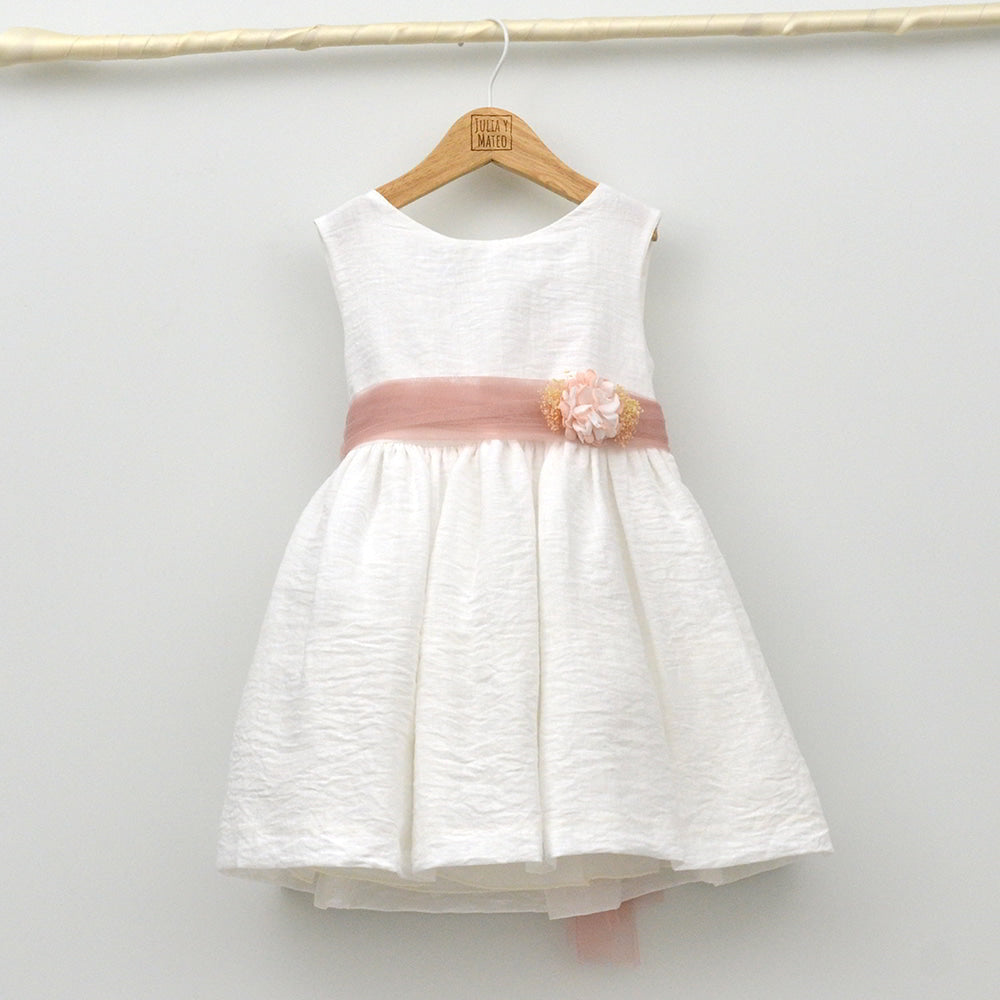 Vestido Bambula niña Teresa con adorno floral