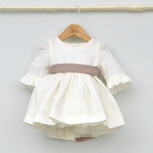 Vestido bebés lino Isabel