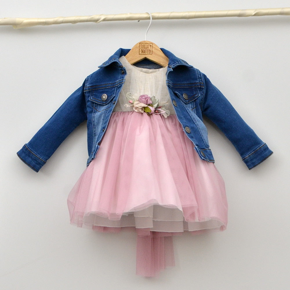 vestido Bautizo Ceremonia niña arras bebes tul amaya tienda online ropa pajes hermanas a juego
