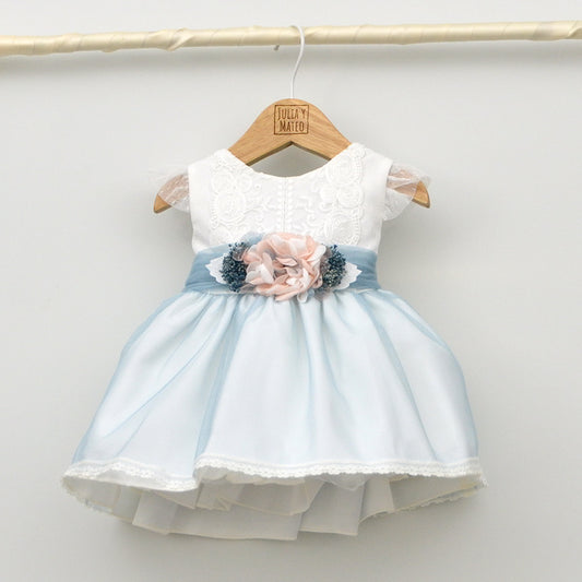vestido ceremonia arras bodas bautizo niñas hermanos conjuntados a juego en bodas color azul oceano tienda online especialistas en vestir niños desde 1 mes a 8 años niños niñas
