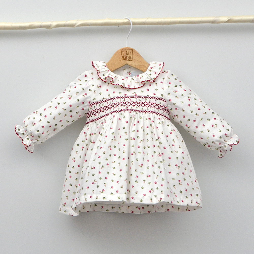 Bebé Niña Vestido Nido De Abeja Niña Vestidos Lana Bebe Vestidos