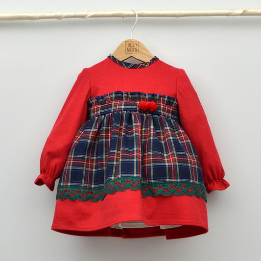 vestidos navidad niñas bebes 6,9,12,18,24,38, meses conjuntos vestir hermanas a juego en navidad eventos fiestas tienda online ropa vestir niños en las fiestas hecho en españa-