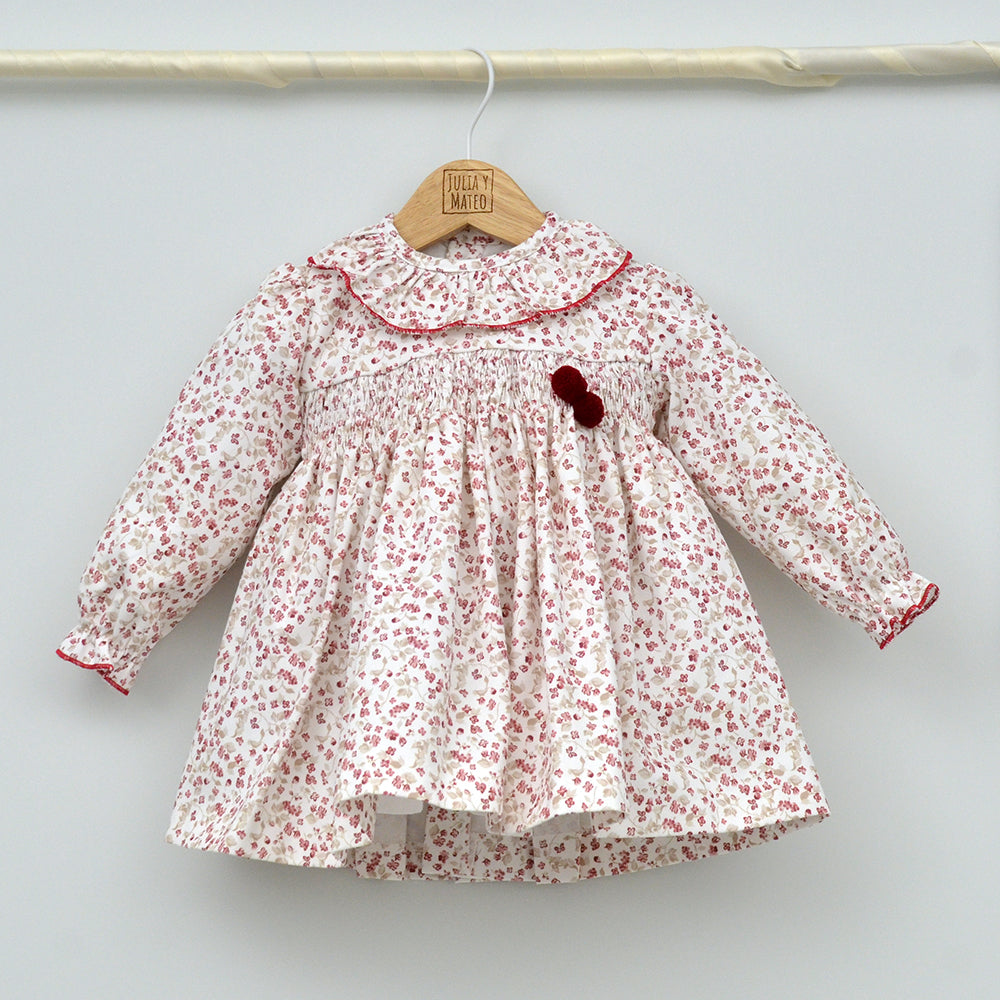Vestido bebé Luna punto Smock
