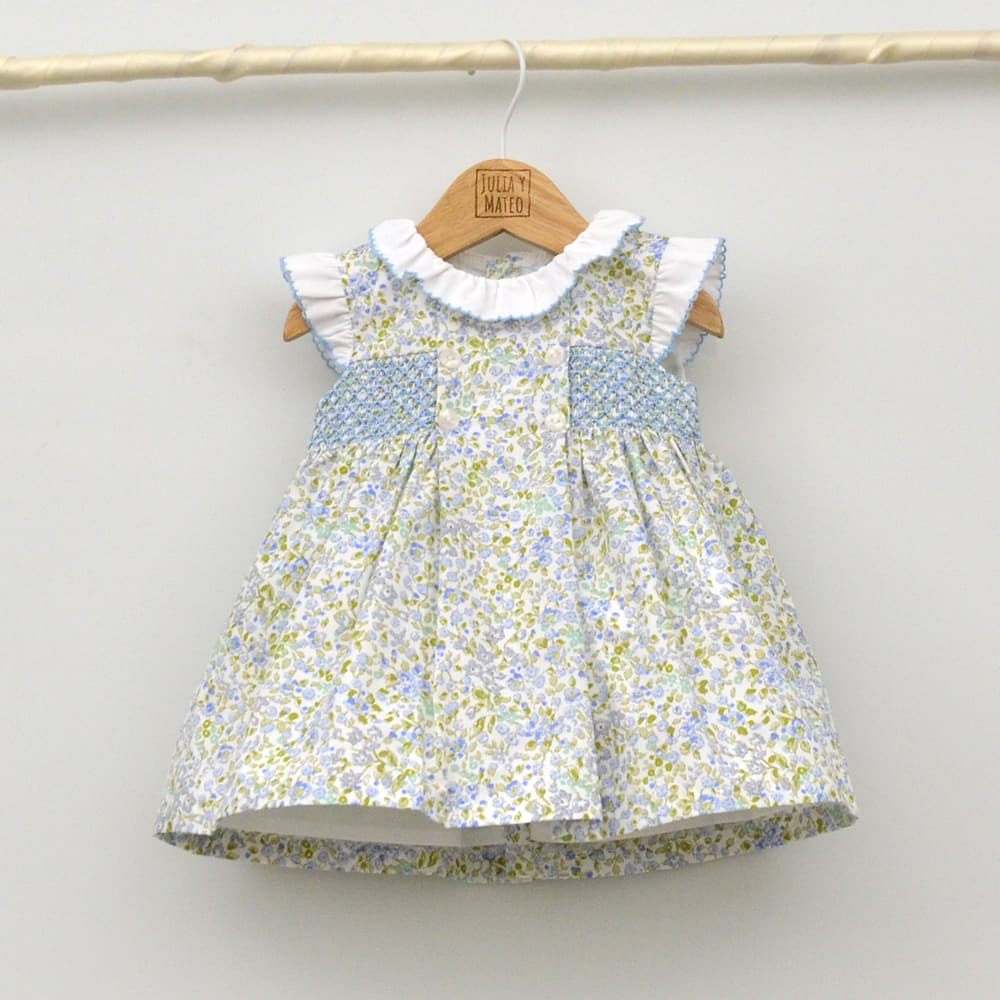 Vestido bebé Londres punto Smock