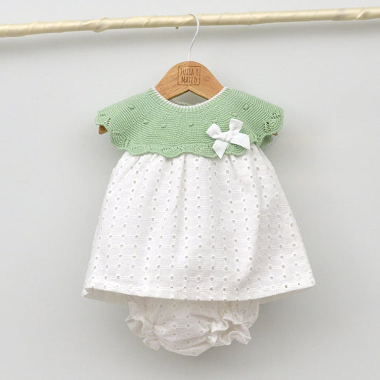 vestido vestir niñas 1,3,6,9,12,18 meses primavera verano, hecho en españa, eventos hermanos conjuntados