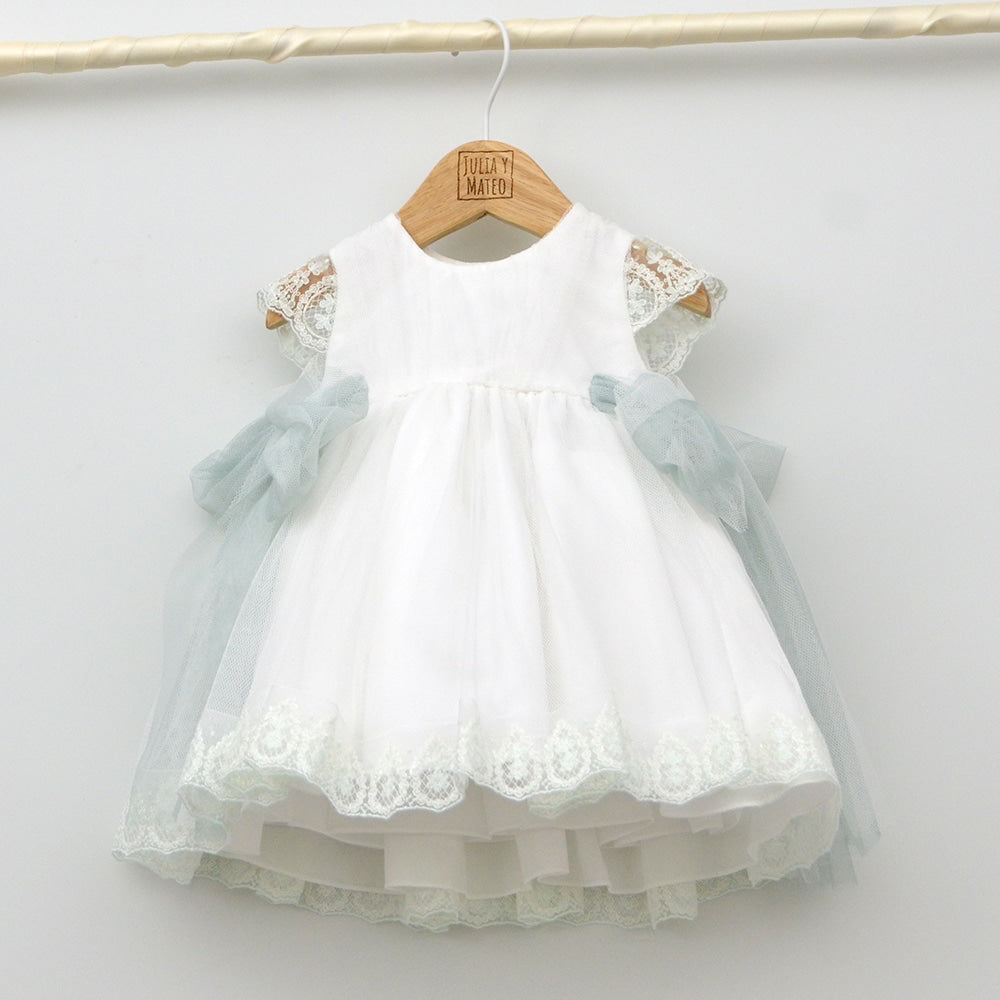 vestido ceremonia niña fajin adorno floral traje bautizo arras bodas bebes 3,6,9,12,18,24,30,36,meses tienda online ropa vestir eventos infantil amaya mayoral abel y lula hecho en españa