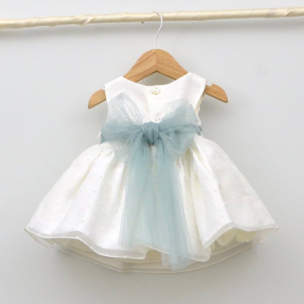 Vestido Tul niña María con adorno floral