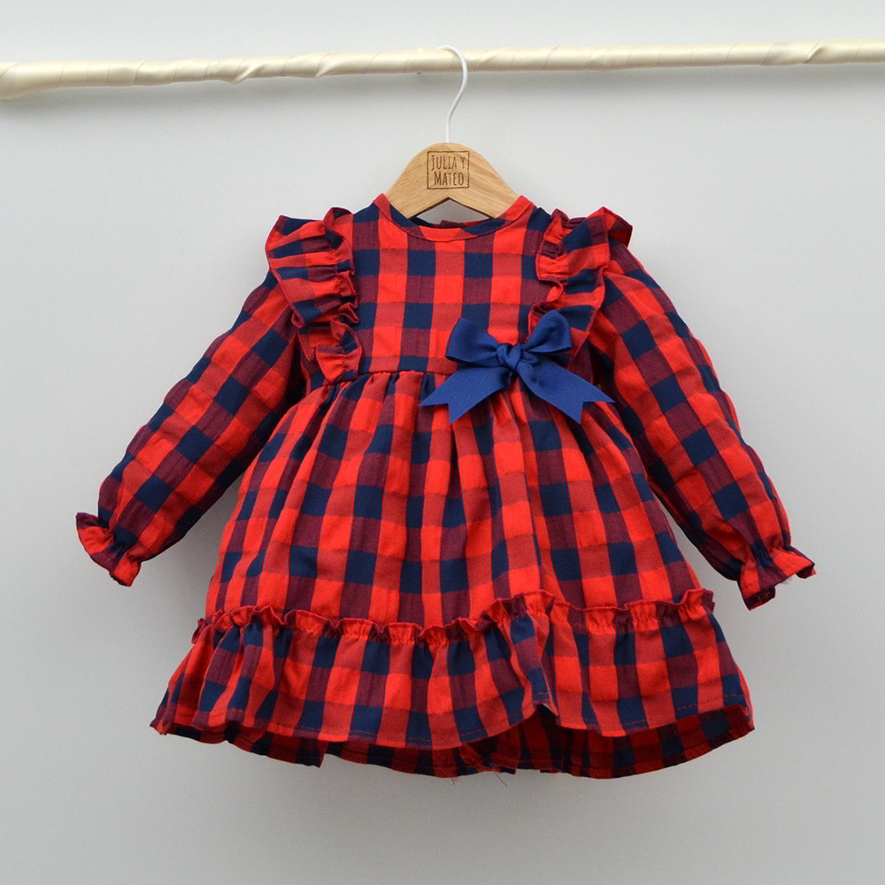 vestido nieta ana obregon tienda ropa vestir niñas clasico rojo navidad