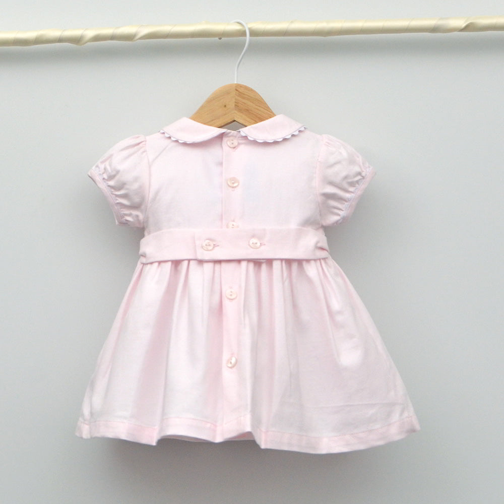 vestido vestir niñas bebes rosa nido de abeja tienda online ropa vestir clasica