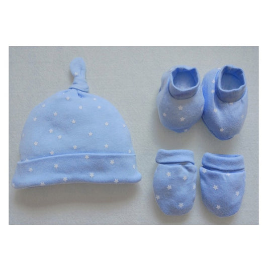 Conjunto Mi pequeñín patucos, manoplas y gorrito algodón