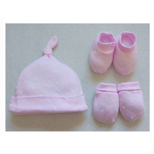 Conjunto Mi pequeñín patucos, manoplas y gorrito algodón