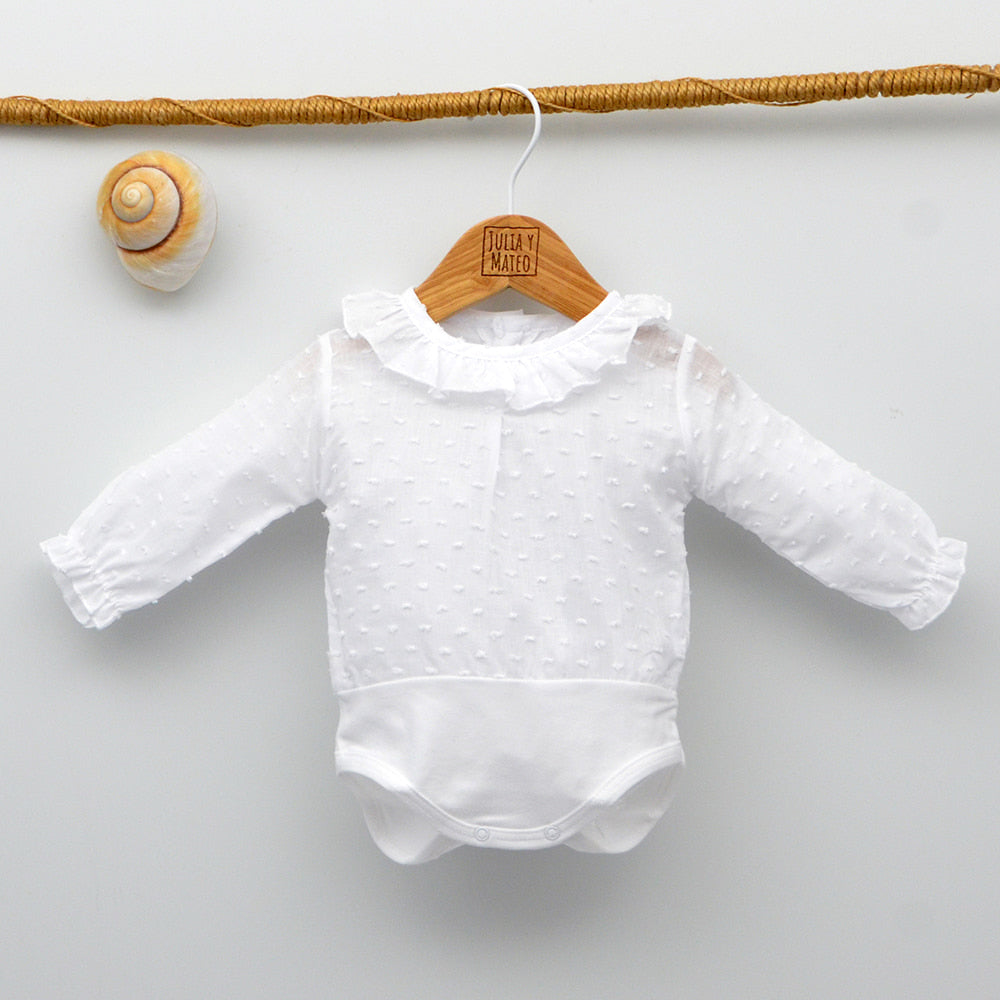 Camisa Bebe Plumeti Blusa De Plumeti Blanca Body Bebé Luz Camisa