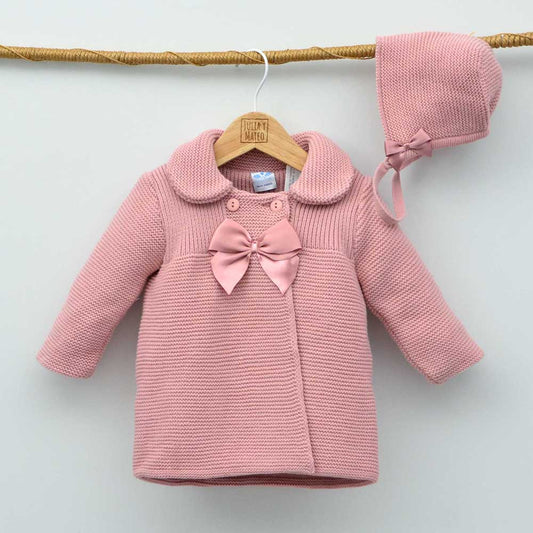 abrigo punto vestir niña capota lazo tienda online ropa vestir niñas bebes clasico hecho en españa