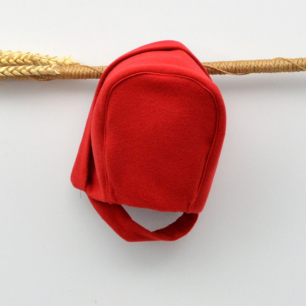 abrigo vestir niña de paño clasico rojo navidad doña carmen mayoral capota abrigo