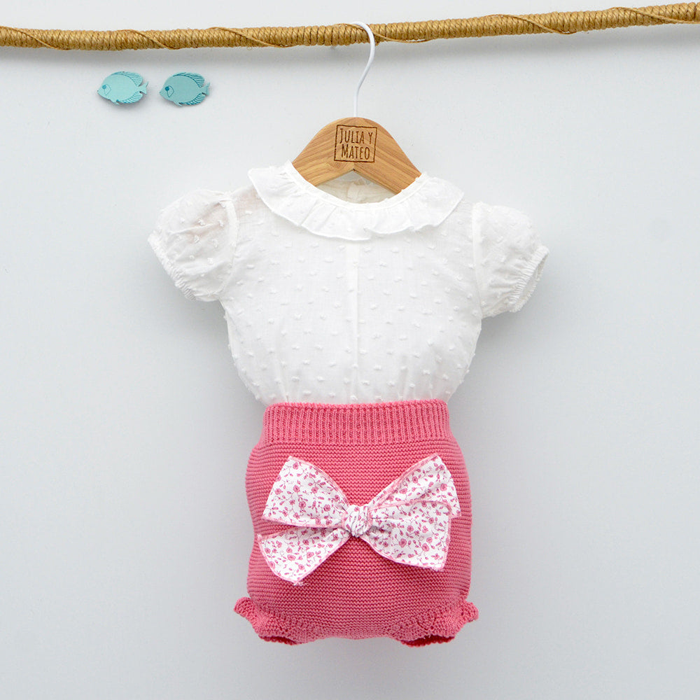 Body bebé Luz camisa de plumeti manga corta