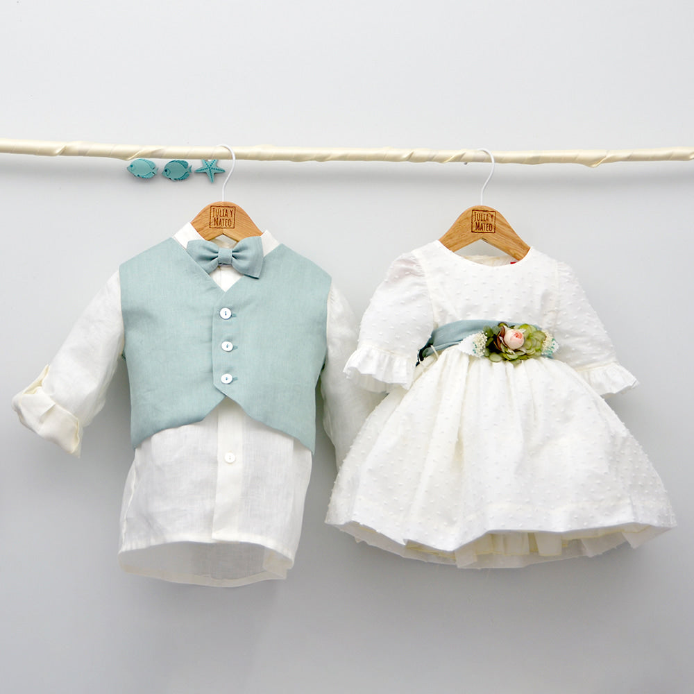 conjuntos vestir niños trajes ceremonia bodas arras niño lino hecho en españa color crudo arena tienda de ropa doña carmen color verde 2, 3, 4, 5, 6, años mayoral