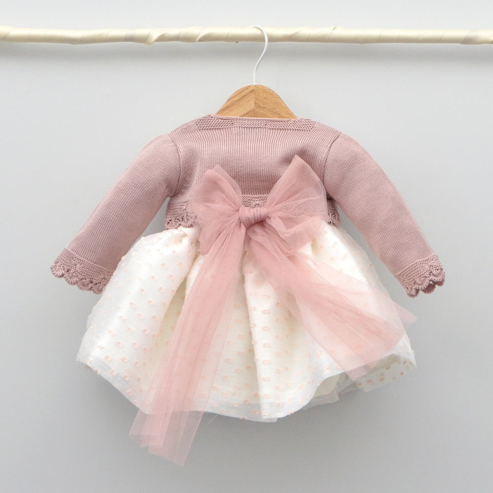 chaqueta vestir niñas ceremonia primavera verano rebecas bodas arras color maquillaje bebes 3,6,9,12,18,20,24,meses 2,3,4,años perle hilo tienda online ropa clasica infantil hecha en españa