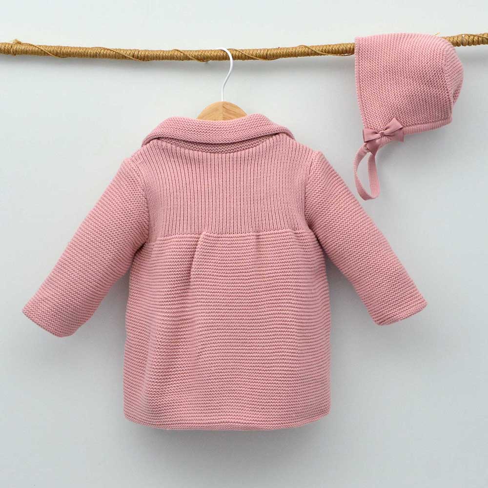 abrigo punto vestir niña capota lazo tienda online ropa vestir niñas bebes clasico hecho en españa