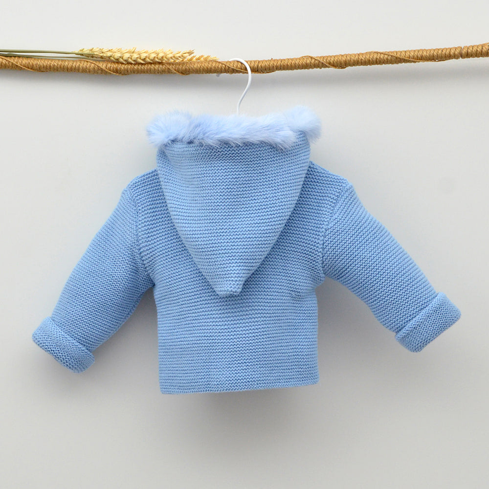trenka parka punto niño chaqueton bebes invierno con pelo natural doña carmen mayoral