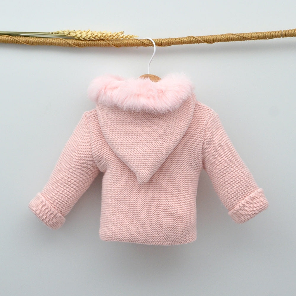 chaqueton punto gordo niñas pelo natural doña carmen mayoral invierno vestir