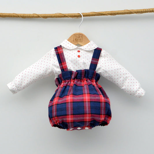 ranita vestir niños navidad conjunto navidad bebes cuadros escoceses hecho en españa clasico