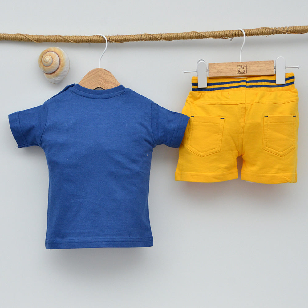 Conjunto bebé Nautilus con camiseta y pantalón algodón