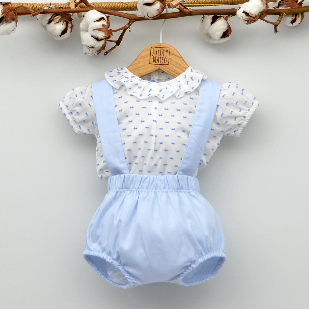 Body bebé Luz camisa de plumeti manga corta