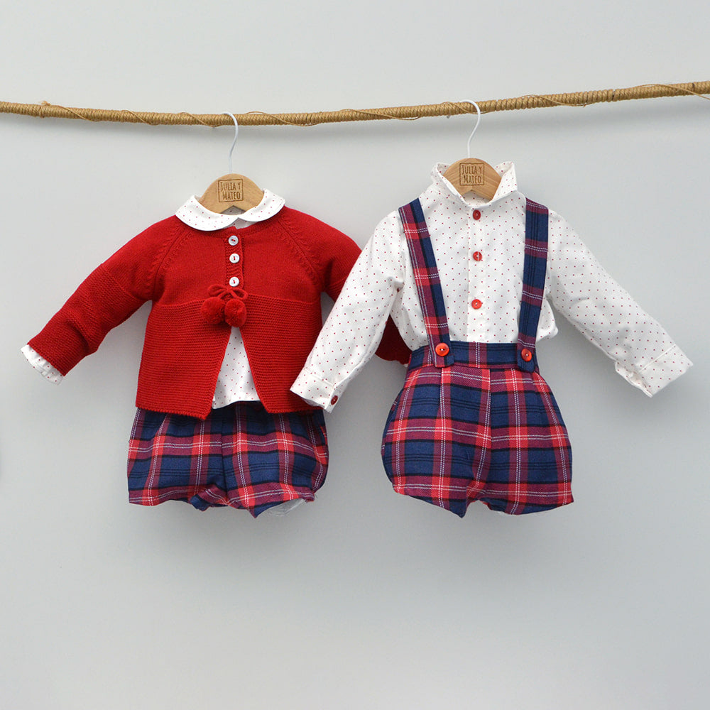 Conjunto bebé con camisa, pololo y chaqueta Martín