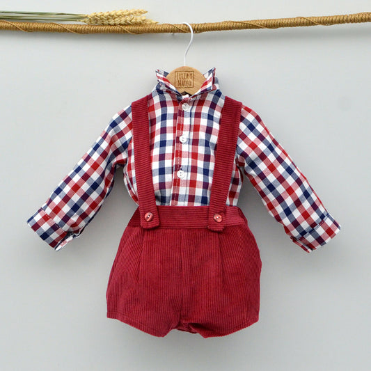 Conjunto bebé con camisa y peto Daniel