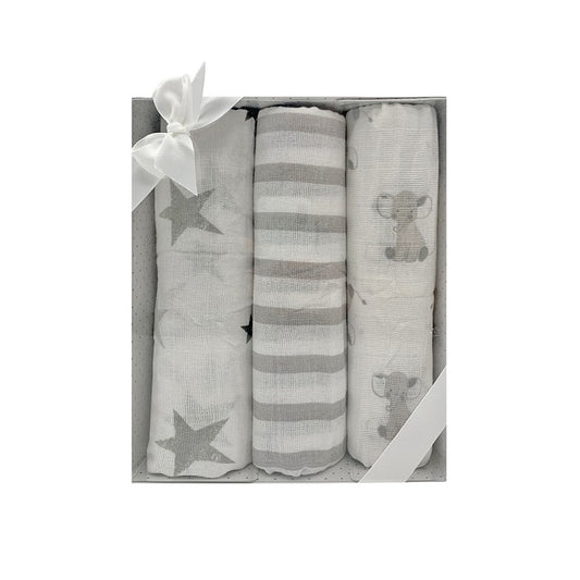 Pack 3 muselinas algodón Elefante