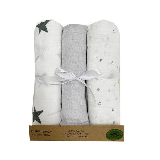 Pack 3 muselinas bambú Luna