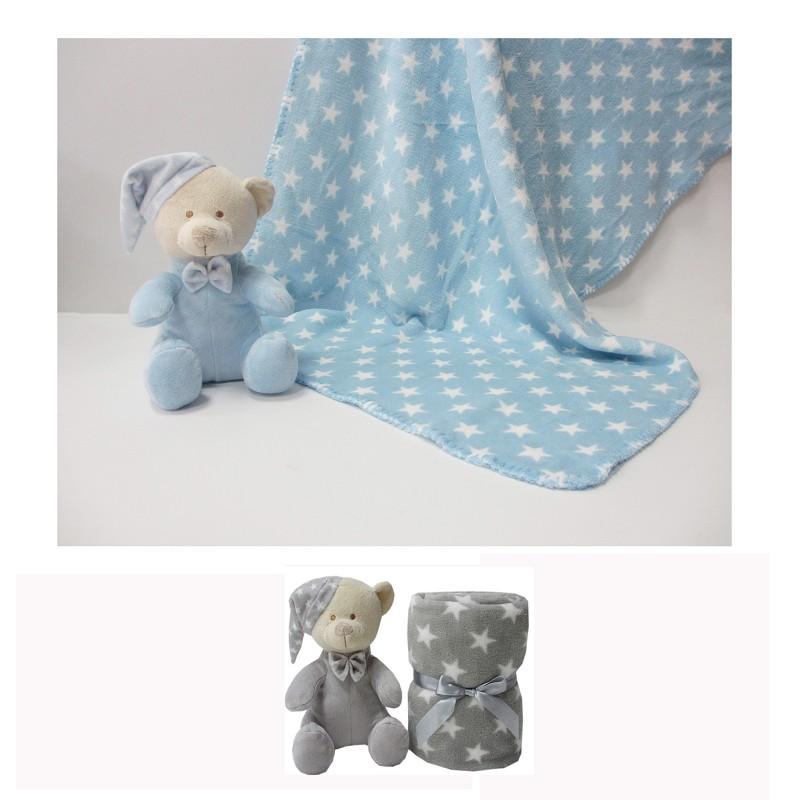 pack regalo bebes recein nacido manta y peluche amoroso