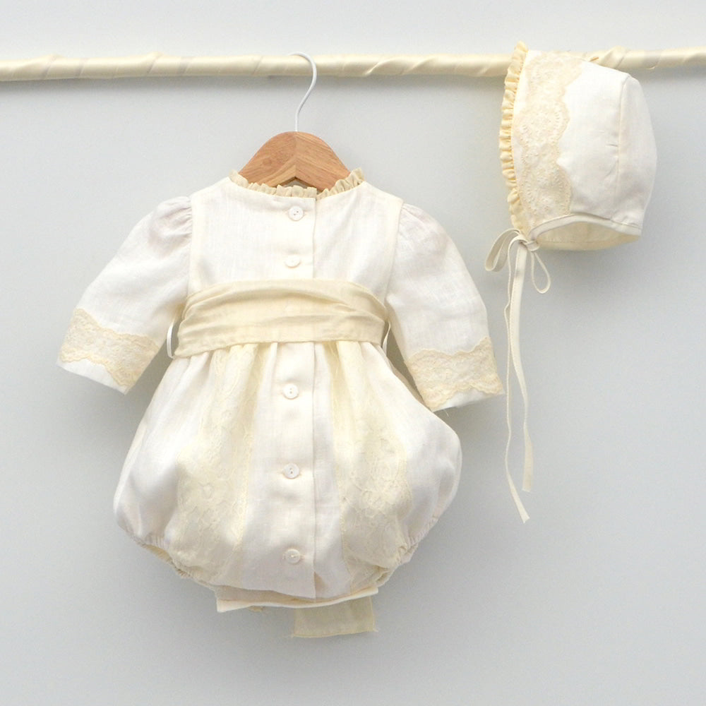 trajes bautizos niños clasicos lino manga larga